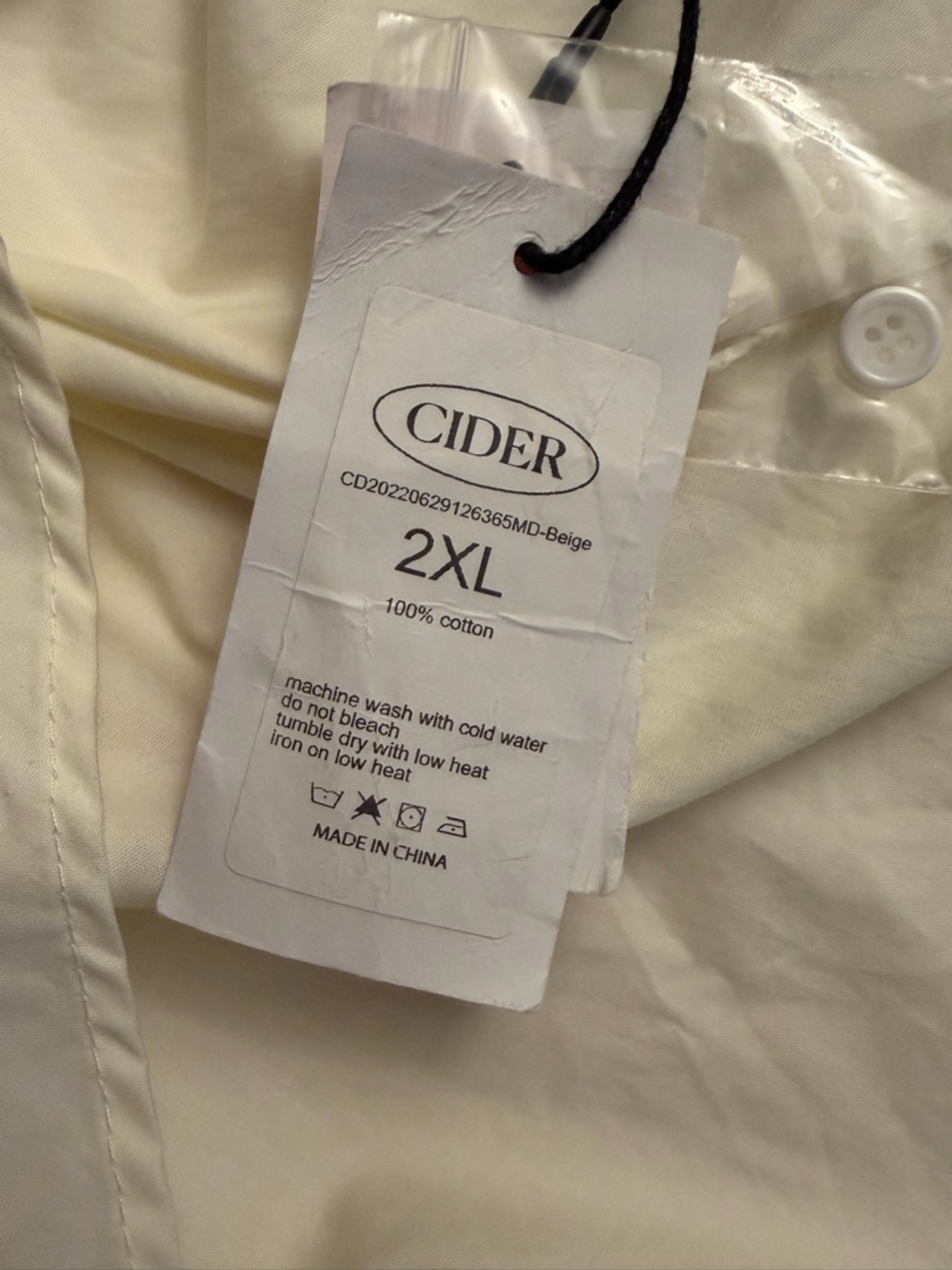 NWT Cider Cream Cotton Cottagecore Milkmaid Lace Trim Midi Dress 2XL - Picture 9 of 9